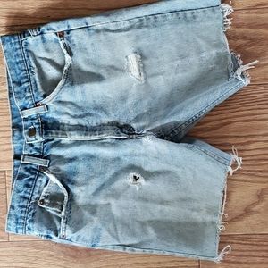 True 1970s Levi Cut Off Shorts waist 33" vintage